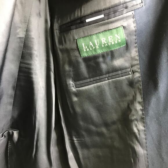 Lauren by Ralph Lauren Blazer Mens Size 20R Blue Gold Button Front Coat Jacket - Picture 3 of 10